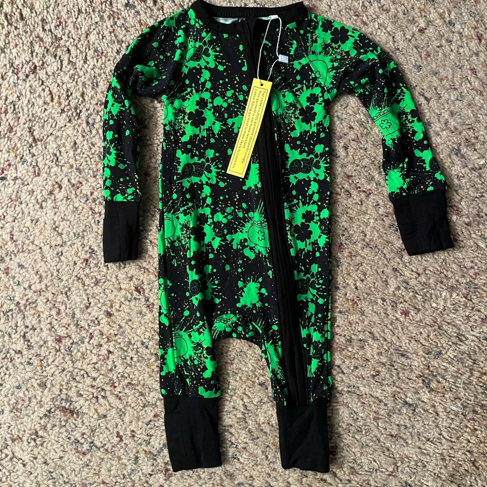 St patricks day bamboo zippy nwt